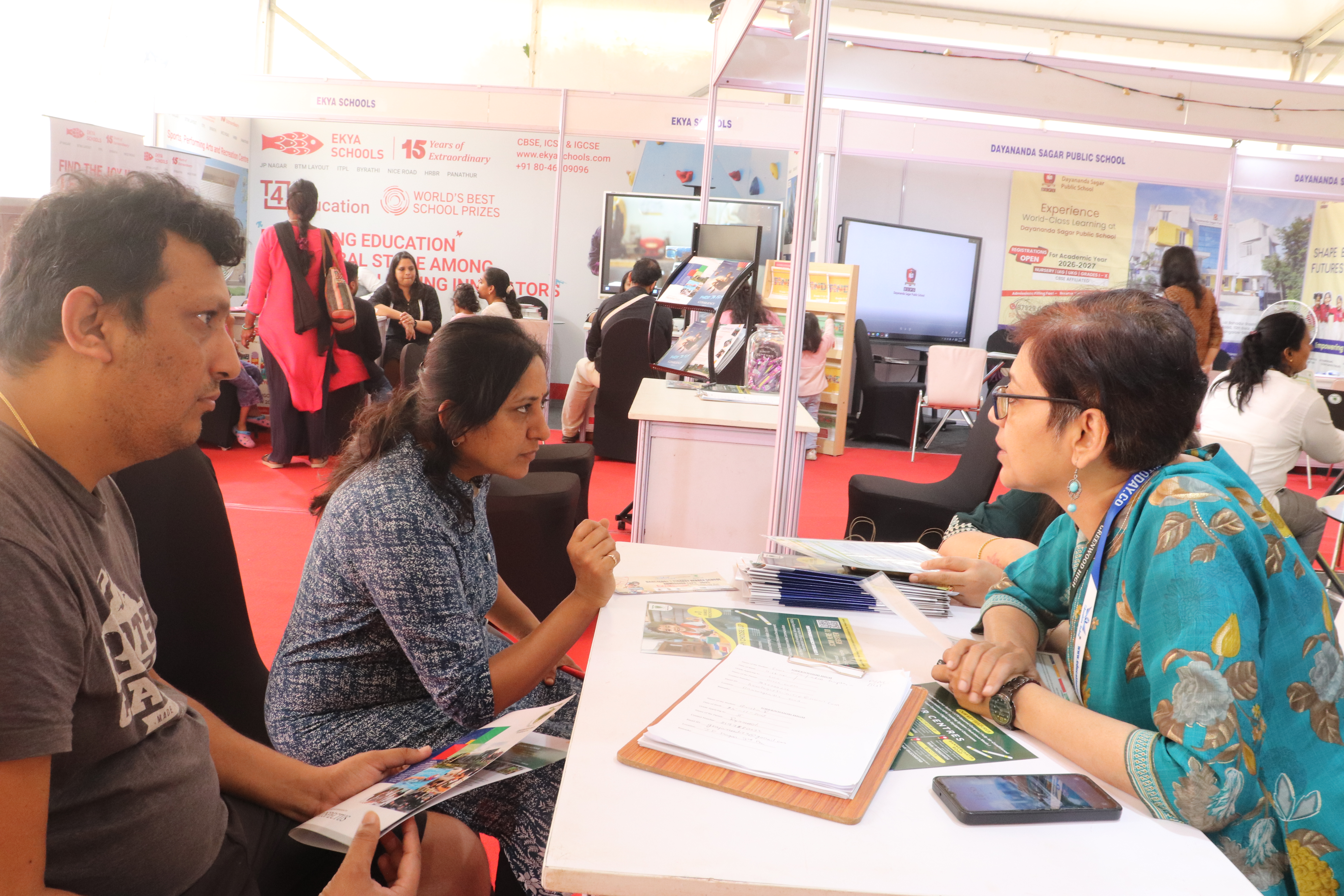 Crowd at education expo